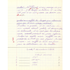 Cahier journalier