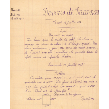 Devoirs de vacances 