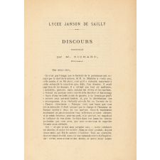 Distribution des Prix faite aux élèves du Lycée Janson de Sailly le vendredi 13 juillet 1916. Livre d'or. 