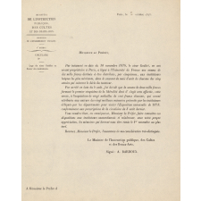 Circulaire du Ministre de l'Instruction publique, relative à l'attribution de médailles à des instituteurs. 