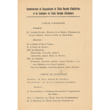 Brochure du cinquantenaire de l'École Normale d'Instituteurs de Rennes. 