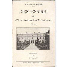 Programme des cérémonies du centenaire de l'École Normale d'Instituteurs d'Angers. 
