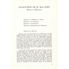Brochure de remise de la Cravate de Commandeur de la Légion d'Honneur au Recteur Capelle. 