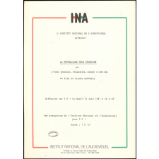 Brochure de présentation du film La République nous enseigne, commémorant le centenaire de l'École Publique.