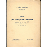 Lycée Molière (1888-1938). Fête du cinquantenaire. Programme. 20 mai 1939.