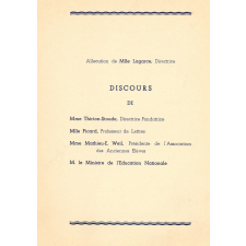 Lycée Molière (1888-1938). Fête du cinquantenaire. Programme. 20 mai 1939.