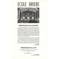 Ecole Brière. Images et témoignages. 1891-1991