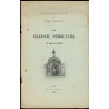 Une cérémonie universitaire : 17 février 1903 : Université de France : Lycée Corneille