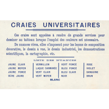 Boîte avec craies universitaires