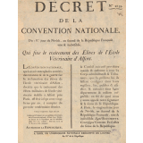 Décret de la Convention Nationale, qui fixe le traitement des Elèves de l'École Vétérinaire d'Alfort.
