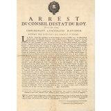 Arrest du Conseil d'Estat du Roy, Du 12 Juin 1723, concernant l'Université d'Avignon.