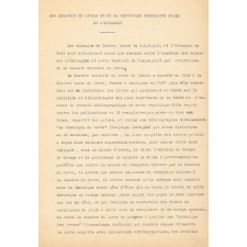 Copie d'un rapport de M. Parain sur les échanges de livres entre la République fédérative russe et l'étranger.