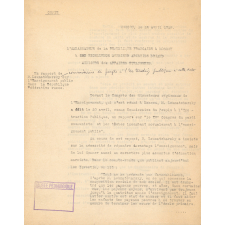 Dépêche de m. l'Ambassadeur de France à Moscou, au sujet de l'organisation de l'enseignement public en URSS.