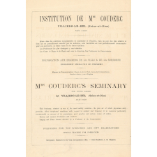 Institution de Mme Couderc.