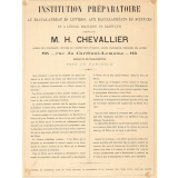 Institution de M. H. Chevallier. 