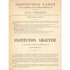 Institution Ganot. Institution Argentié.