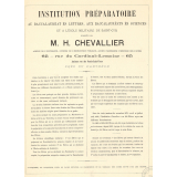 Institution de M. H. Chevallier. 