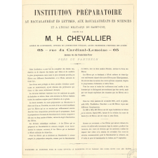 Institution de M. H. Chevallier.