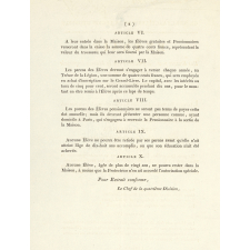 Extrait des Statuts pour l'organisation de la Maison Impériale Napoléon.