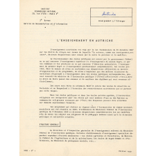 L'enseignement en Autriche.