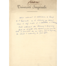 Conseil de l'Université Impériale. Extrait de la séance du 3 avril 1813.