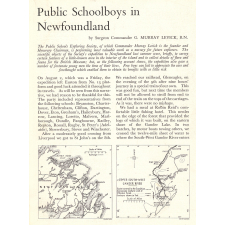Public Schoolboys in Newfoudland.