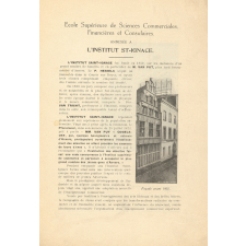 Ecole supérieure de Sciences commerciales, financières et consulaires St-Ignace. Anvers. Sous la direction de la Compagnie de Jésus. Année scolaire 1921-1922.