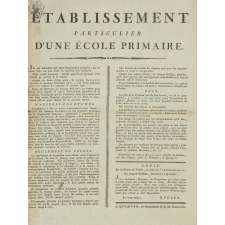 Établissement particulier d'une école primaire par le citoyen Bailleux à Quimper. 