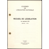 Recueil de législation. 1er fascicule 1970 (janvier-mai).