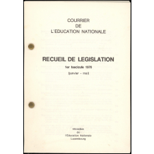 Recueil de législation. 1er fascicule 1970 (janvier-mai).