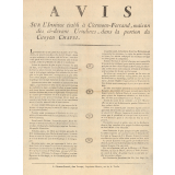 Avis sur l'Institut établi à Clermont-Ferrand, maison des ci-devant Ursulines, dans la portion du Citoyen Chapel.