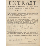 Extrait du Registre des Délibérations du Conseil général de la Commune de la ville de Reims. Fermeture des écoles gratuites tenue par les religieux. 