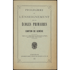 Programme de l'enseignement dans les écoles primaires du canton de Genève.
