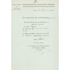 Arrêté de nomination de M. Joppé, professeur des 1ère et 2ème classes de latin 