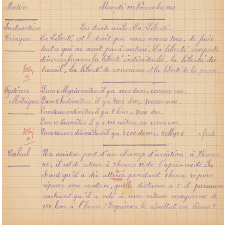 Cahier de devoirs / Ecole de la Madeleine à Nonancourt.