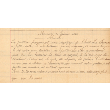 Cahier journalier. 