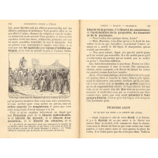L'Instruction civique à l'école. Notions fondamentales. Ecoles de garçons. Le service militaire ; la Patrie ; l'impôt ; la justice ; le parlement ; la loi ; le gouvernement ; l'Etat ; les communes ; les départements ; l'administration ; Liberté, Egalité, Fraternité ; la Révolution. Leçons, résumés, lexique, exercices oraux et écrits, devoirs pour le certificat d'études.