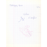 Cahier d'anglais