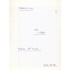 Cahier d'anglais