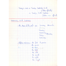 Cahier d'anglais