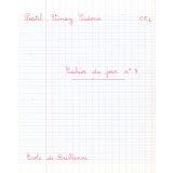 Cahier du jour