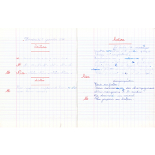 Cahier du jour