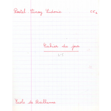 Cahier du jour