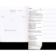 Cahier de musique et chant 6e