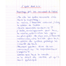 Cahier d'éducation civique