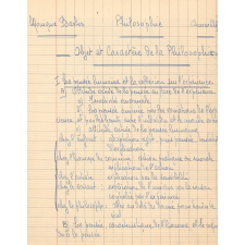 Cahier de Philosophie