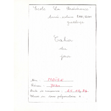 Cahier du jour