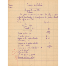 Cahier de calcul