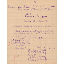 Cahier du jour