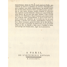 Arrest du Conseil d'État du Roi concernant l'École Royale gratuite de Dessin.